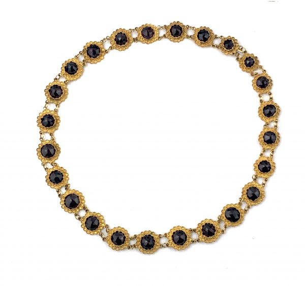 Antique garnet necklace gold