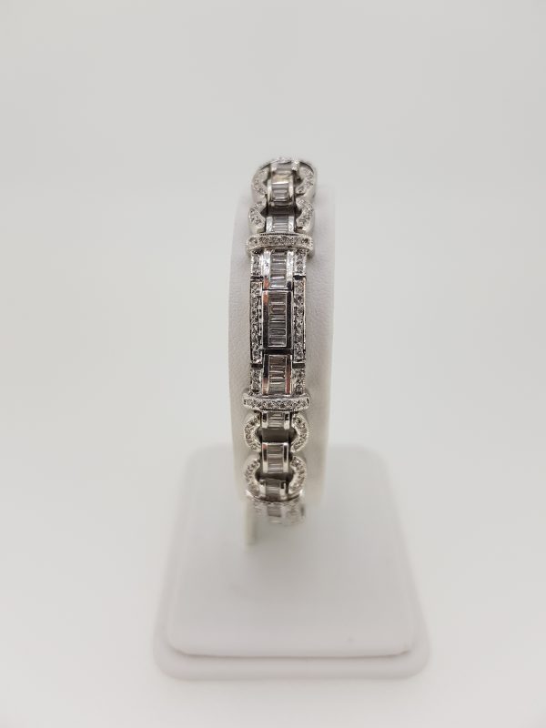 Art Deco Style Diamond Bracelet, 10 carat total