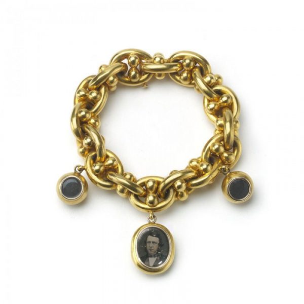 Antique Victorian Gold Nautical Locket Bracelet, Circa 1875