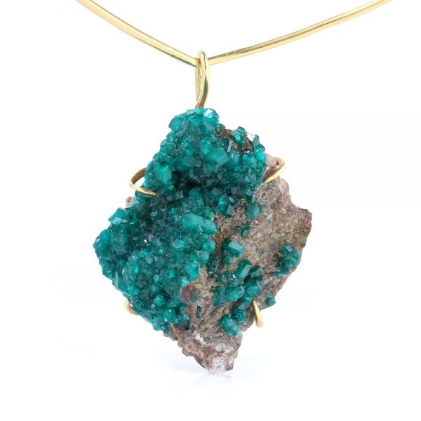 Diopside Boulder Pendant in 18ct Yellow Gold by Andrew Grima, Circa 1981
