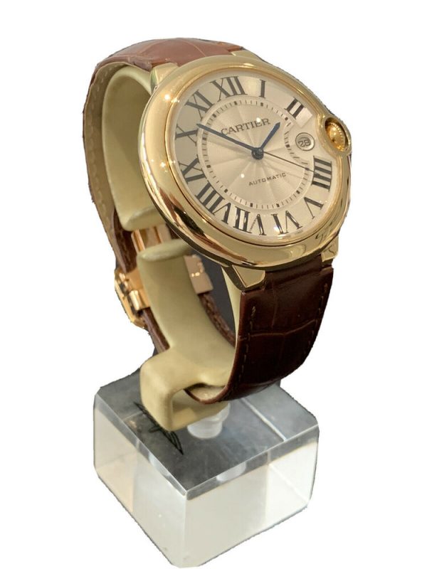 Cartier Ballon Bleu 18ct Yellow Gold 42mm Automatic Watch, Year 2011, with Cartier box and papers.