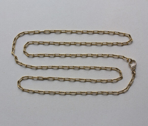 Vintage Italian 18ct Yellow Gold Paperclip Chain Necklace by Pomellato