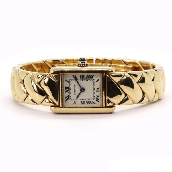 Cartier Tank Louis 18ct Yellow Gold Ladies Quartz Watch