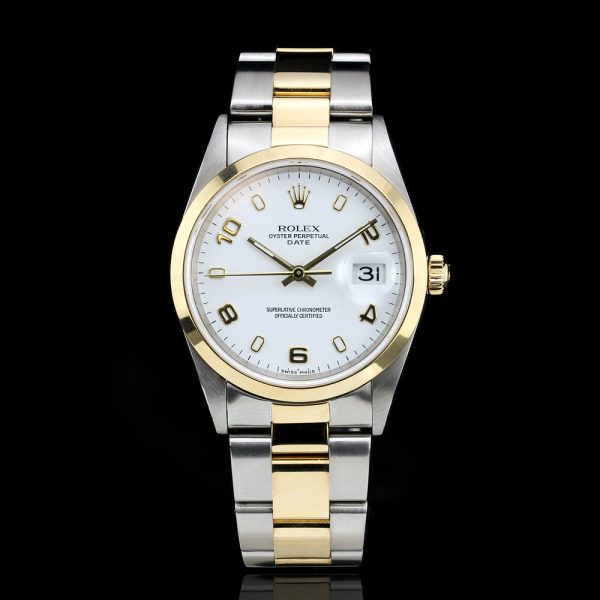 Rolex Oyster Perpetual Date 15203 Steel and Gold Automatic Watch