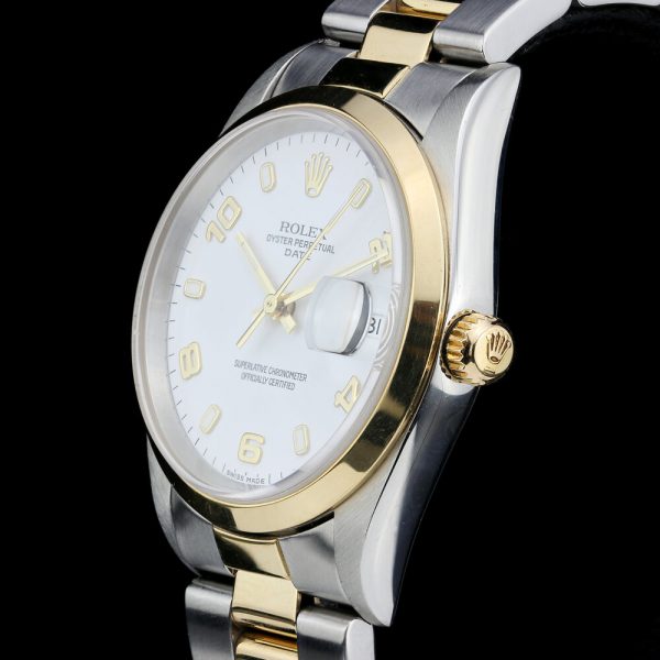 Rolex Oyster Perpetual Date 15203 Steel and Gold Automatic Watch, Circa 1999-2003