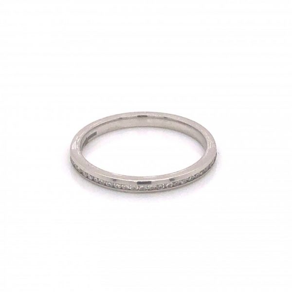 Diamond Full Eternity Band Ring in Platinum, 0.28 carat total