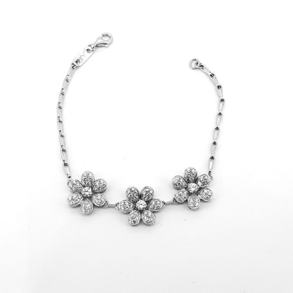 Daisy Cluster Diamond Bracelet, 2.25 carat total