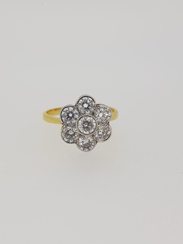 Diamond Floral Cluster Ring, 0.81 carats