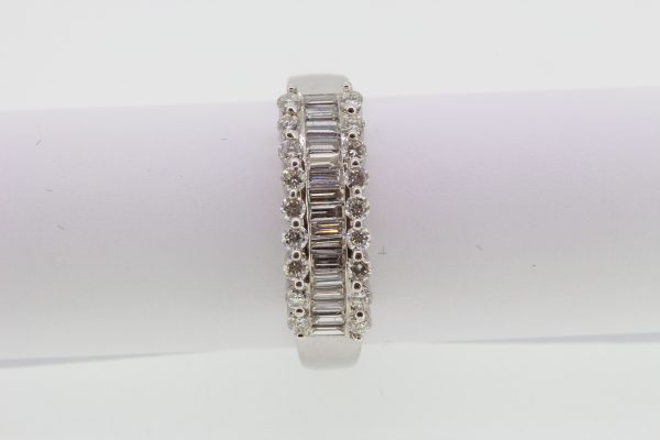 Channel Set Baguette Cut Diamond Ring, 1.66 carat total