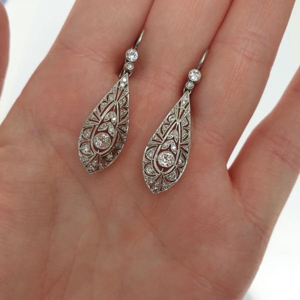 Art Deco diamond earrings