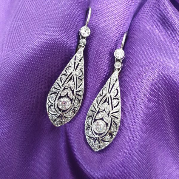 Art Deco diamond earrings
