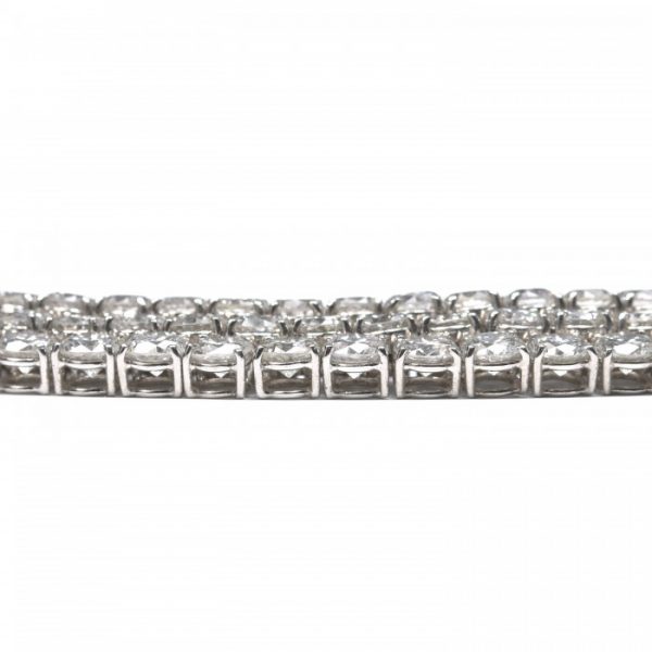 Multi Row Diamond Necklace in Platinum, 82.60 carat total
