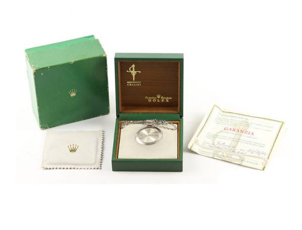 Rolex Cellini 18ct White Gold 3608 Pocket Watch and Chain with Rolex Box and Papers