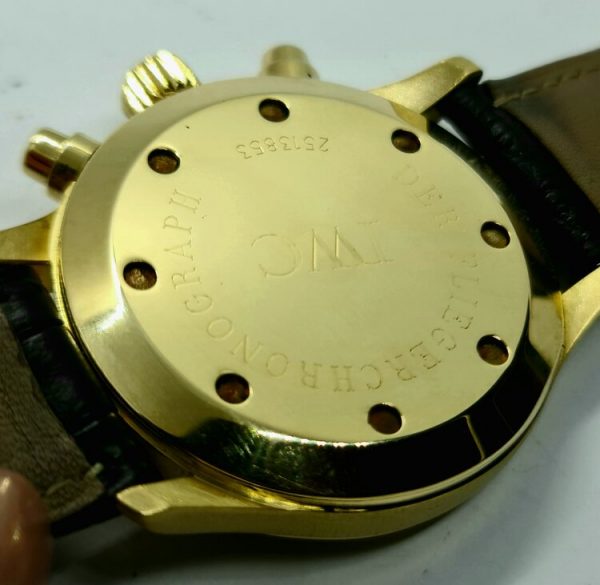 IWC Pilot Chronograph 18ct Yellow Gold 36mm Watch, Ref 3741