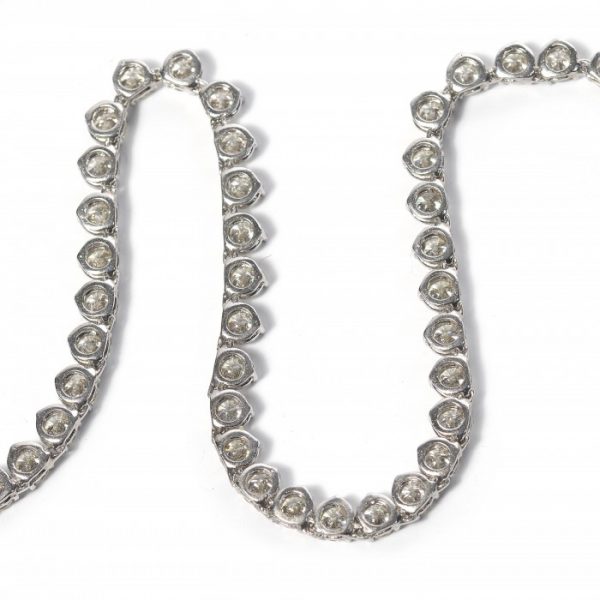 Diamond Riviere Line Necklace, 50.00 carats