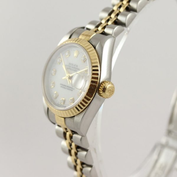 Rolex Lady Datejust 69173 Original Diamond Dial 26mm Steel and Gold Automatic Watch