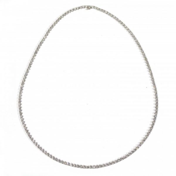 Diamond Riviere Necklace in 18ct White Gold, 50 carat total