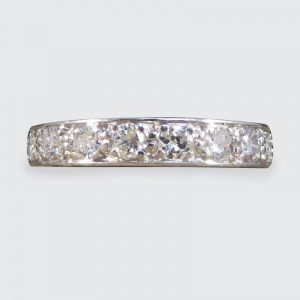 Antique Art Deco 1.44ct Diamond Full Eternity Ring