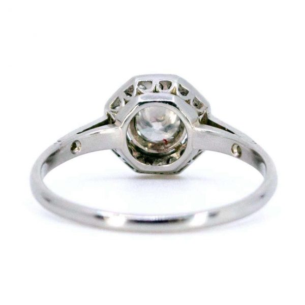 Art Deco Style Diamond Target Cluster Ring