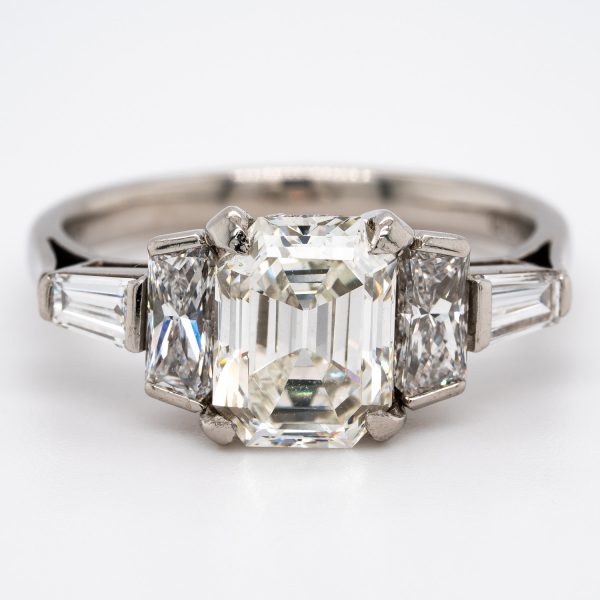 1920’s Emerald and baguette cut diamond rings