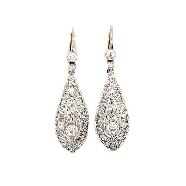 Art Deco Style Amethyst & Diamond CZ Sterling Silver Drop Earrings - Franki  Baker Jewellery