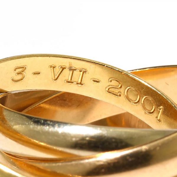 Les Must de Cartier 18ct Tri Colour Gold Trinity Band Ring