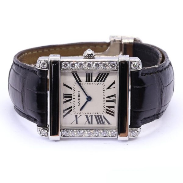 Cartier Tank Chinoise Platinum and Diamond 2685 Manual Watch