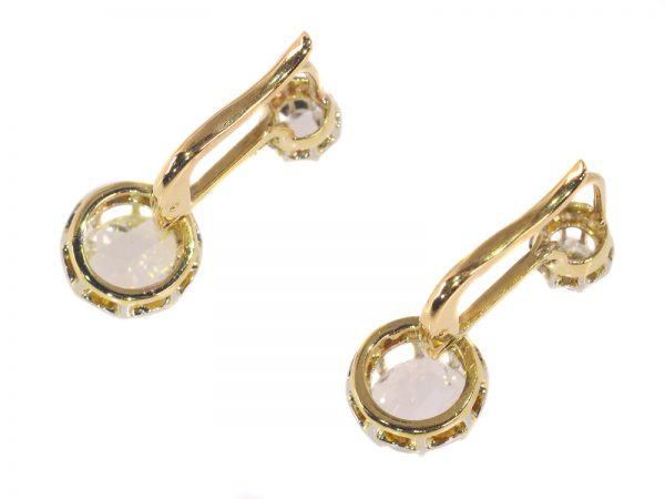 Vintage 1940s Rose Cut Diamond Drop Earrings