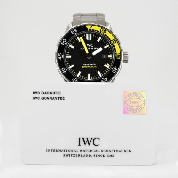 IWC Aquatimer 2000 Steel 44mm Automatic Sport with Black Dial, Ref IW356801 with IWC box and papers
