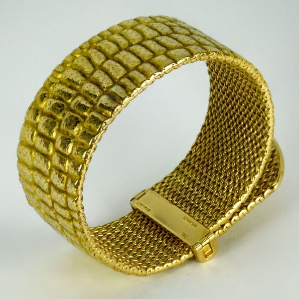 Angela Cummings for Tiffany and Co 18ct Yellow Gold Crocodile Buckle Bracelet