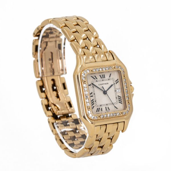 Cartier Panthere Rare Jumbo 18ct Yellow Gold and Diamond 29mm Quartz Watch, Circa 1990s