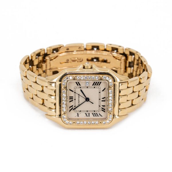 Cartier Panthere Rare Jumbo 18ct Yellow Gold and Diamond 29mm Quartz Watch, Circa 1990s