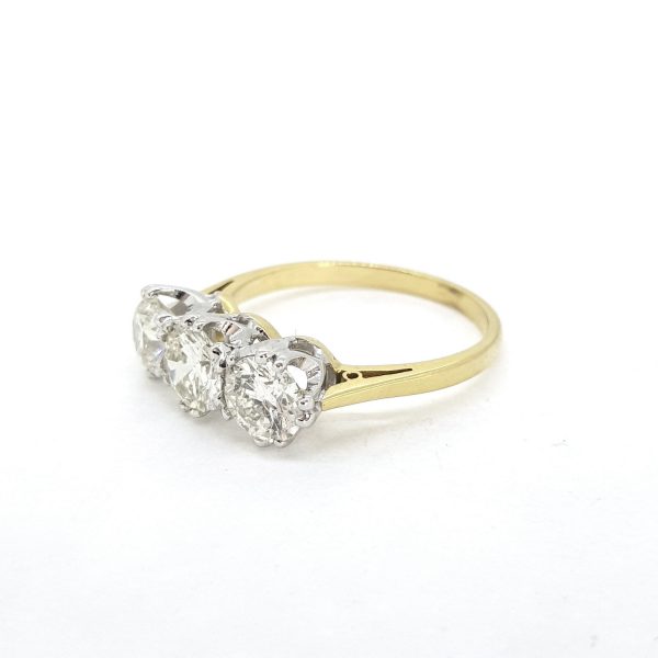Three Stone Diamond Ring, 2.06 carat total, H colour, SI clarity