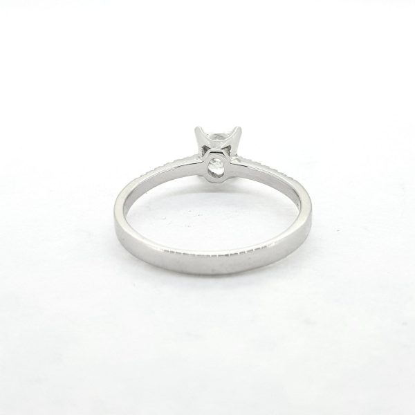 0.63ct Princess Cut Diamond Solitaire Engagement Ring
