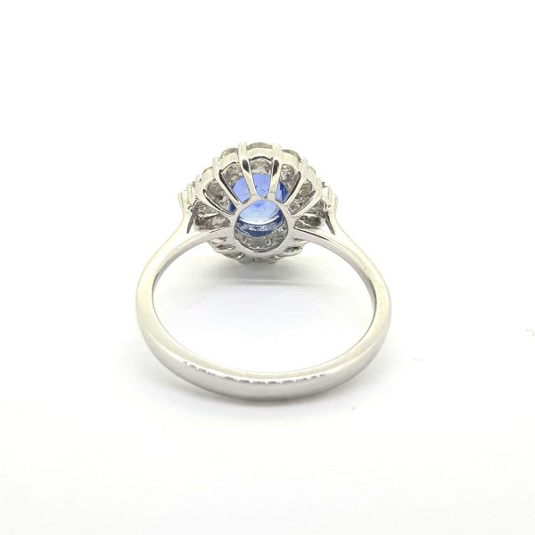 Vintage 1.42ct Sapphire and Diamond Cluster Dress Ring, Circa 1980