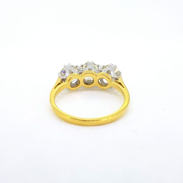 Three Stone Diamond Ring, 2.06 carat total, H colour, SI clarity