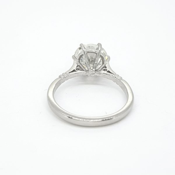 Single Stone Diamond Solitaire Engagement Ring in Platinum, 2.59 carats