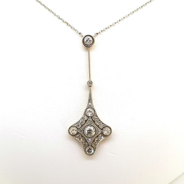 Belle Epoque Diamond Pendant in 18ct Gold - Jewellery Discovery