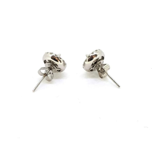 1.40ct Diamond Halo Cluster Stud Earrings