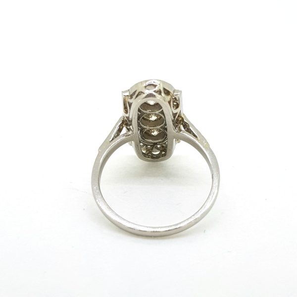 Diamond Tablet Plaque Ring in Platinum, 1.50 carat total