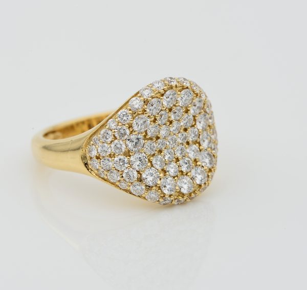 Vintage High Quality Contemporary 2.0ct Diamond F/VVS Signet ring