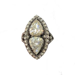 Antique Dutch Rose Cut Diamond Cluster Ring. 1880