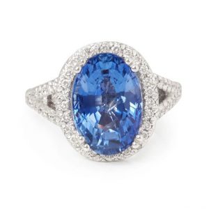 sapphire and diamond engagement ring 7 carats large sapphire ceylon