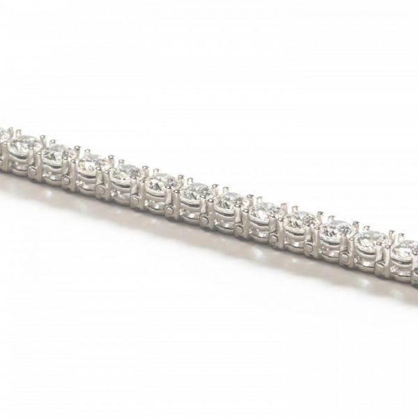 Platinum and Diamond Line Bracelet, 9.90 carat total