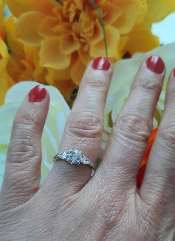 0.91ct D Colour Diamond Engagement Ring in Platinum