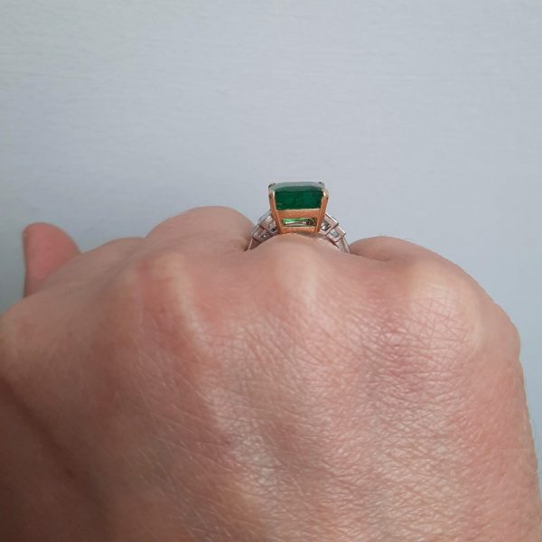 Emerald and Diamond Dress Ring, 5.74 carats