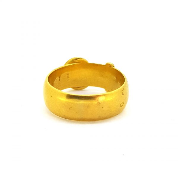 Antique 18ct Yellow Gold Buckle Ring