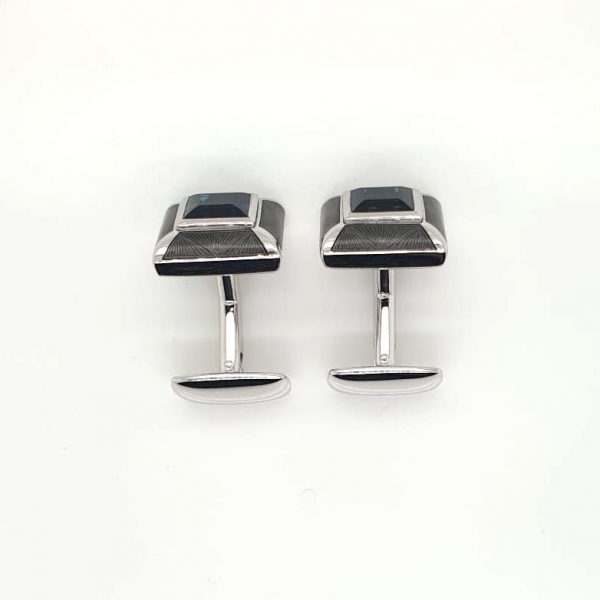 5.06ct Indicolite 18ct White Gold Cufflinks