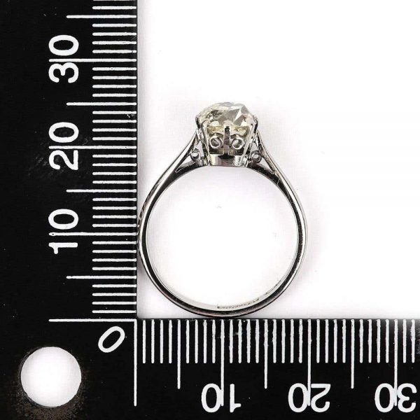 Vintage Platinum 1.70ct Solitaire Old European Diamond Engagement Ring, circa 1930