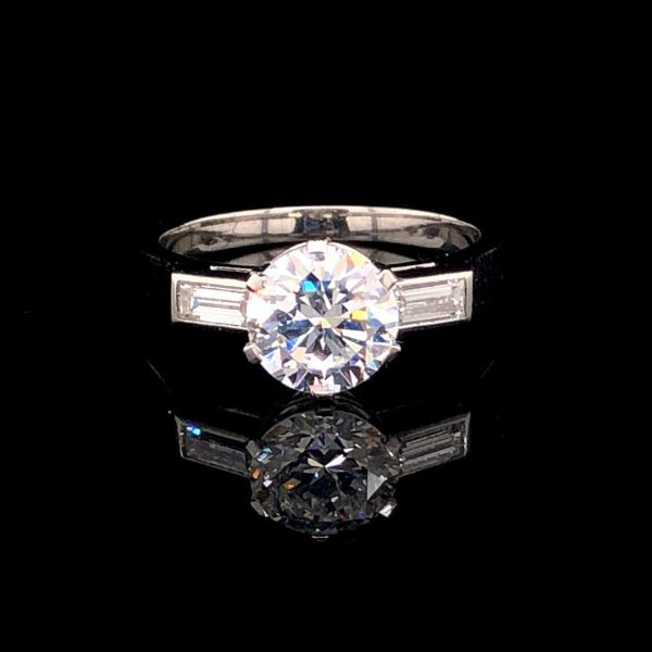 1.59ct Round Cut Diamond Solitaire Ring, D-VS2, GIA